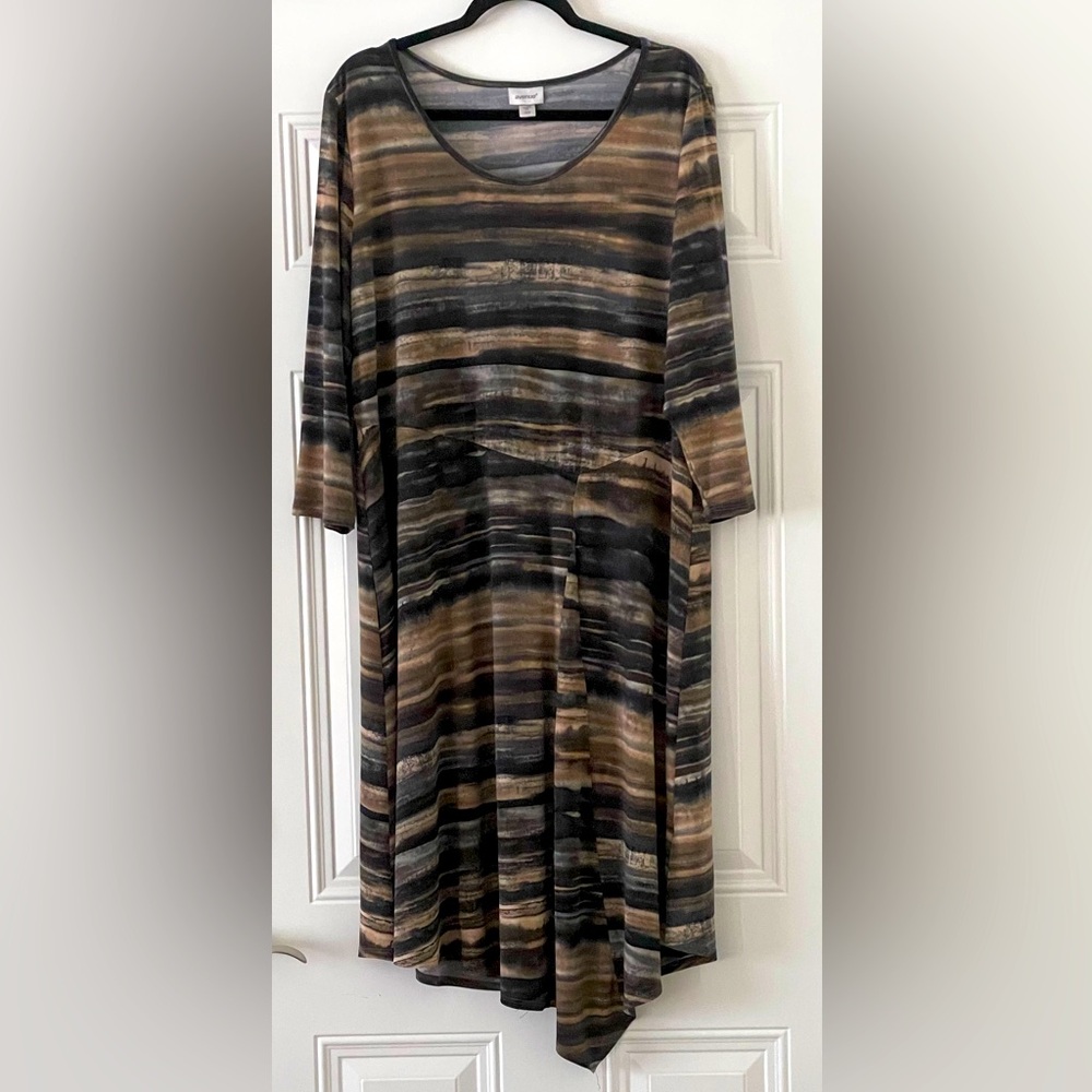 Avenue Asymmetrical Scoop Neck Dress